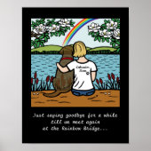 Schokolade Labrador Angel und Mama Blonde S Poster (Vorne)