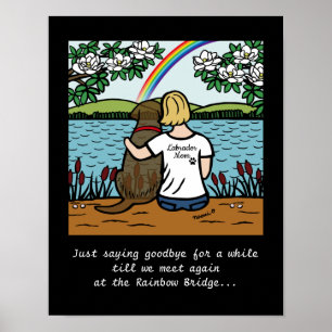 Schokolade Labrador Angel und Mama Blonde S Poster