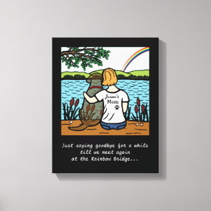 Schokolade Labrador Angel und Mama Leinwand