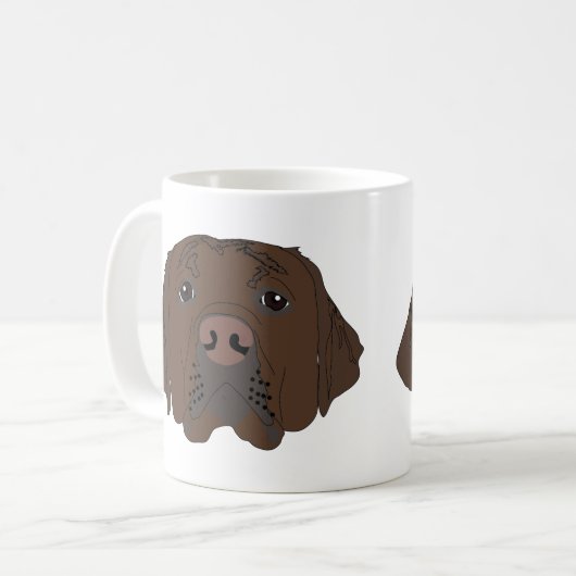 Schokolade Labrador auf Tasse (Vorderseite Links)