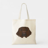Schokolade Labrador auf Tote Bag Tragetasche (Rückseite)