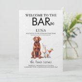 Schokolade Labrador Bar Menükarte (Stehend Vorderseite)