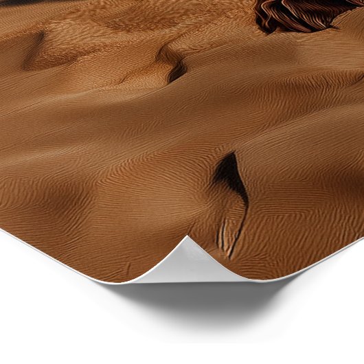 Schokolade Labrador bei Sunset Poster (Ecke)