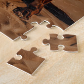 Schokolade Labrador bei Sunset Puzzle (Seite)