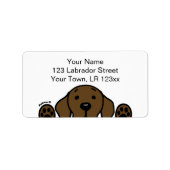 Schokolade Labrador beobachtet Sie Adressaufkleber (Vorne)