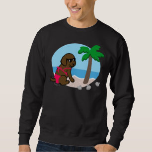 Schokolade Labrador Bikini Girl Sweatshirt