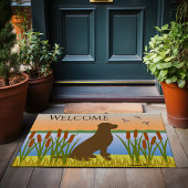 Schokolade Labrador Bird Dog Sunset Fußmatte