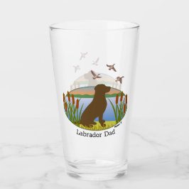 Schokolade Labrador Bird Hund Sunset Glas