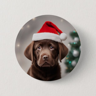 Schokolade Labrador Button