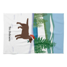 Schokolade Labrador Christmas Evergreen Weihnachts