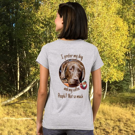 Schokolade Labrador Custom Foto Coffee Cup T-Shirt