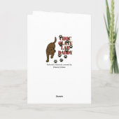 Schokolade Labrador Daddy Paw Printkarte Karte (Rückseite)