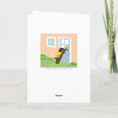 Schokolade Labrador Daffodils Spring Danke Karte (Rückseite)