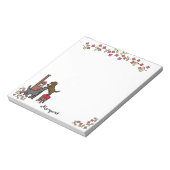 Schokolade-Labrador der Mama und Schwarzes Labor Notizblock (Rotiert)