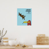 Schokolade Labrador Diving Cartoon Poster (Küche)