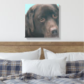 Schokolade Labrador Dog Canvas drucken Leinwanddruck (Insitu (Schlafzimmer))