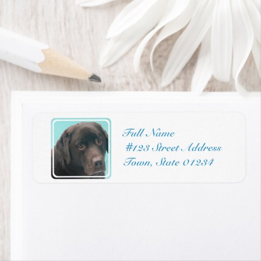 Schokolade Labrador Dog Mailing Labels (Insitu)