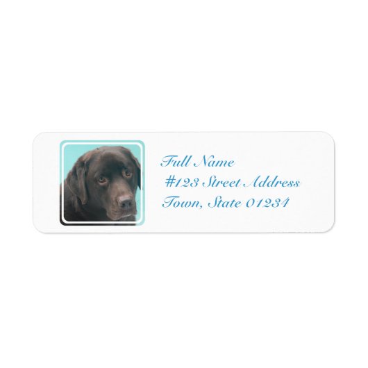 Schokolade Labrador Dog Mailing Labels (Vorne)