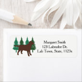 Schokolade Labrador Evergreen Rücksendeadresse (Insitu)