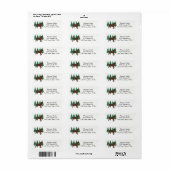 Schokolade Labrador Evergreen Rücksendeadresse (Vorne)