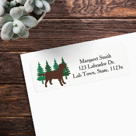 Schokolade Labrador Evergreen Rücksendeadresse