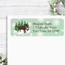 Schokolade Labrador Evergreen Rücksendeadresse