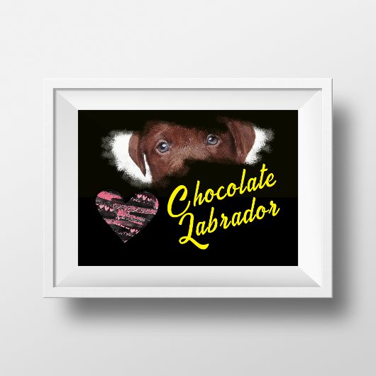 Schokolade Labrador Eyes Solide Farbe Poster