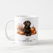 Schokolade Labrador Fall Tasse mit Personalisierte (Links)