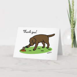 Schokolade Labrador Freundlichkeit Danke Karte
