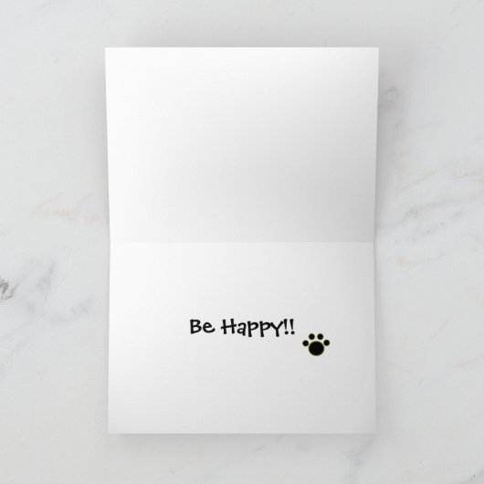 Schokolade Labrador Friendly Cartoon Labrador Karte (Innenseite)