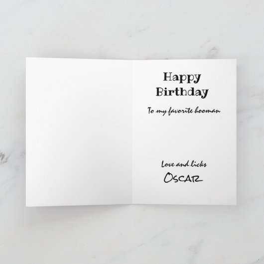 Schokolade Labrador Geburtstag Karte (Innenseite)