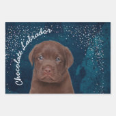 Schokolade Labrador Geschenkpapier Set (Vorderseite)