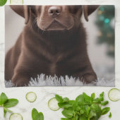 Schokolade Labrador Geschirrtuch (Gefaltet)