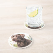 Schokolade Labrador Getränkeuntersetzer (Seite)
