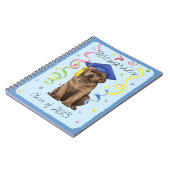 Schokolade Labrador Graduate Notizblock (Linke Seite)