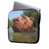 Schokolade Labrador Grubenschwanz 9 Laptopschutzhülle (Vorderseite Links)