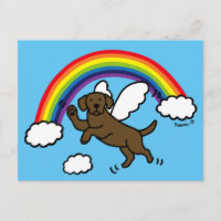Schokolade Labrador Guardian Angel (Rainbow Bridge