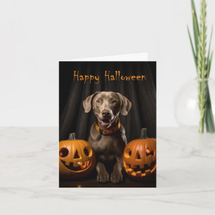Schokolade Labrador Halloween Karte