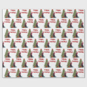 Schokolade Labrador Happy Holidays Geschenkpapier (Flach)