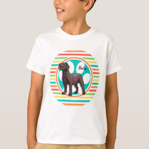 Schokolade Labrador; helle Regenbogenstreifen T-Shirt