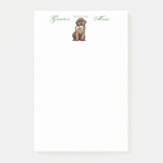 Schokolade Labrador Herz Mama Post-it Klebezettel (Vorderseite)