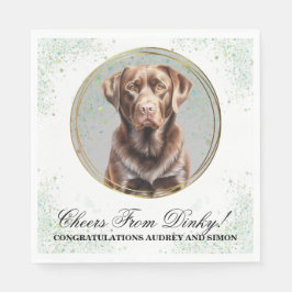 Schokolade Labrador Hochzeit Napkins mit Hunden Fo Serviette