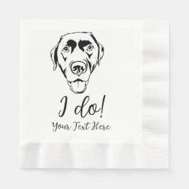 Schokolade Labrador Hochzeitscocktail Napkins Serviette