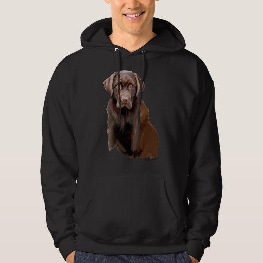 Schokolade Labrador Hoodie (Vorderseite)