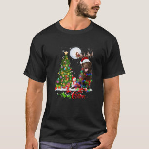 Schokolade Labrador Hund Frohe Weihnachtshund Love T-Shirt