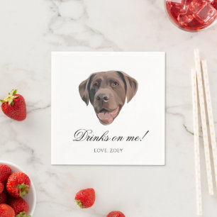 Schokolade Labrador Hund Hochzeit Party Custom Nap Serviette