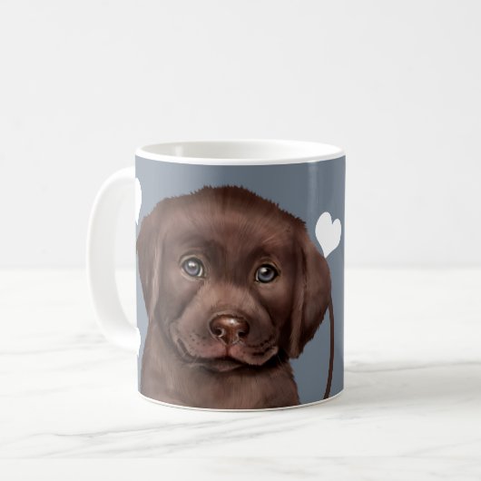 Schokolade Labrador Hund jeden Snack, den Sie mach Kaffeetasse (Vorderseite Links)