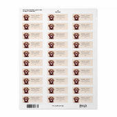 Schokolade Labrador Hund Personalisierte Adresse (Vorne)