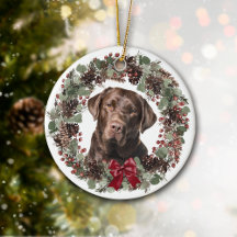 Schokolade Labrador Hund Pinecone Personalisiert