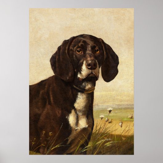 Schokolade Labrador Hund, Vintage Poster (Vorne)
